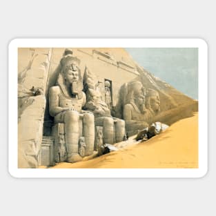 Great Temple of Ramesses II, Abu-Simbel, Egypt 1846 Louis Haghe Sticker